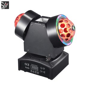 Colorful RGBW Strips Strobe Christmas Lights Led Mini Double Headed Magic Ball Laser Moving Head Light for Club KTV DJ Party