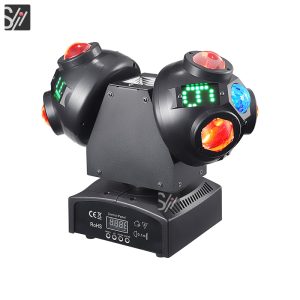 Disco Lights Party DMX Rgbw Led Colorful Double Ball Beam Strobe Moving Head Light for Night Club