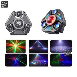 Dj Stage Light 4in1 RGBW Disco Lights 50W Three Arm Colorful Mini Moving Head Light for Ktv Party