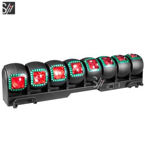 Professional Dj Lights Led 8Heads RGBW Infinite Color Mixing Hotwheels DMX512 Beam Moving Head Light for Wedding Bar Events