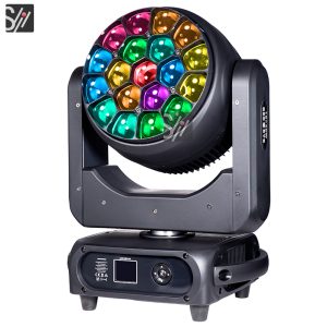 Stage Led Lights 19*40W RGBW 4in1 Bee Eyes Moving Head Wash Zoom Light for Stage Club Wedding Party