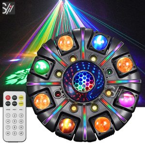 DJ Stage Lights Eight-armed King Kong Magic Ball Laser Light Led 150w 4in1 Pattern Beam Moving Head Light for Night Club Party