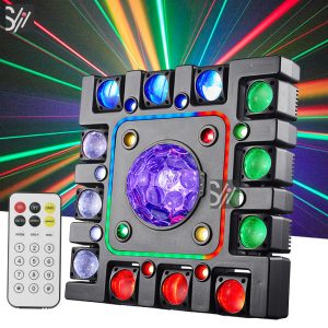Dj Disco Lights Multiple Effect Led 12pcs RGBW 4in1 Strobe Laser Pattern Beam Moving Head Dmx512 Led Stage Light for DJ KTV Club