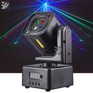 Mini Laser Stage Lighting DMX512 Sound Activated Ktv Party Lights Led Mini Moving Head 36w Little Star Laser Strobe DJ Light