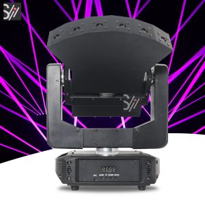 High Brightness 80w Disco Lights Party Lights Led 6eyes Infinite Rotation Dmx Fan-shaped RGB 3in1 Moving Head Dj Laser Light