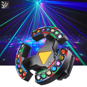 New Led Stage DJ Lights RGBW Beam Golden Strobe Club Lights Three Winged Lightsaber DMX Full Color 100W Laser Moving Head Light